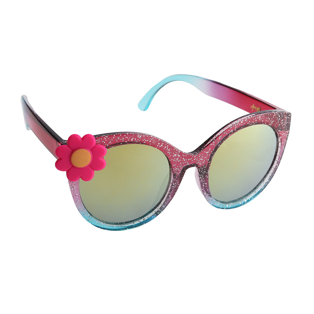 Purple and Blue Flower Arkaid Sunglasses Sunstaches