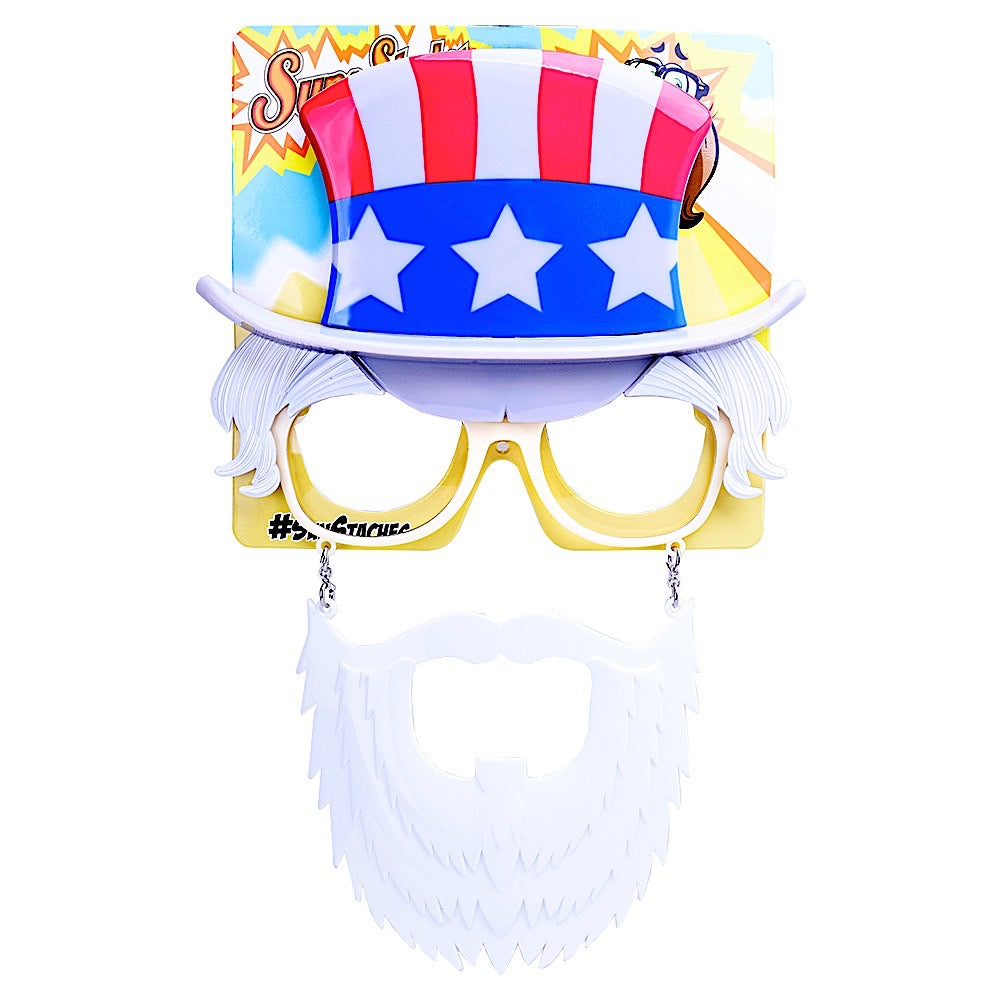 | – Sun-Staches Sunstaches Glasses Uncle July | of 4th Party Sam
