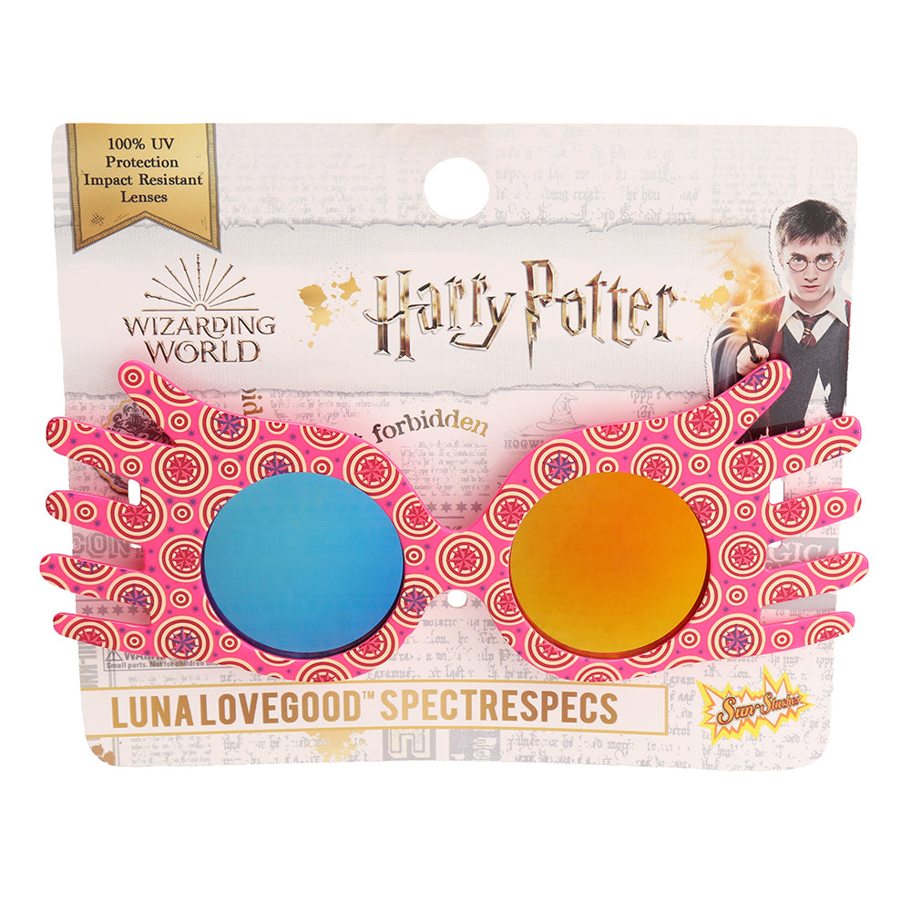 Sun-Staches Luna Lovegood Official Wizarding World Sunglasses Costume  Accessory UV400 Lenses, Pink Frame Mask, One Size Fits Most