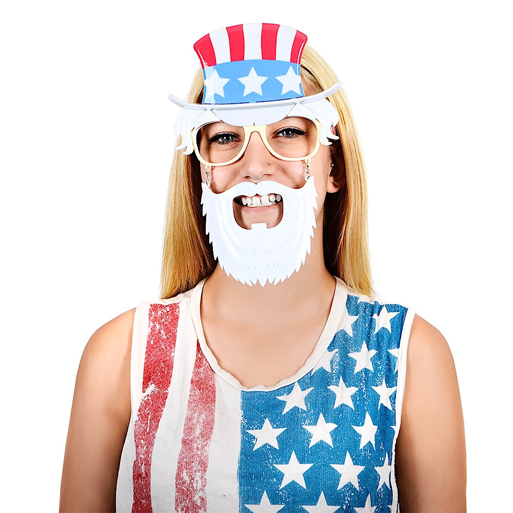 Complete your 4th of July Party Outfit with these Uncle Sam Glasses