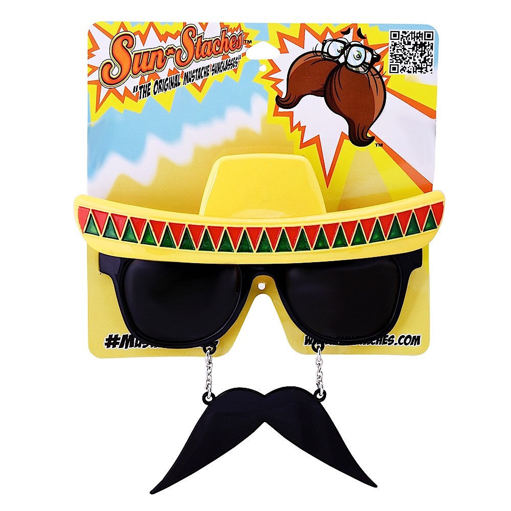 Pilot Cap Costume Sunglasses - Fun Party Sunglasses With UV Protection (Black, Gold, Dark Blue)