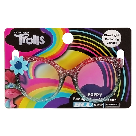 Poppy Glitter w/ Flower Blue Light Blocking Glasses