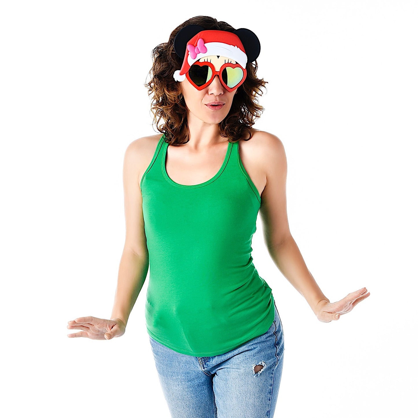 Santa Hat Minnie Sun-Staches®