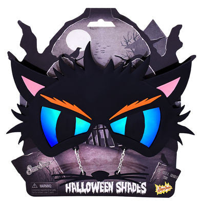 Cat Sunglasses with Whiskers - Halloween Costume
